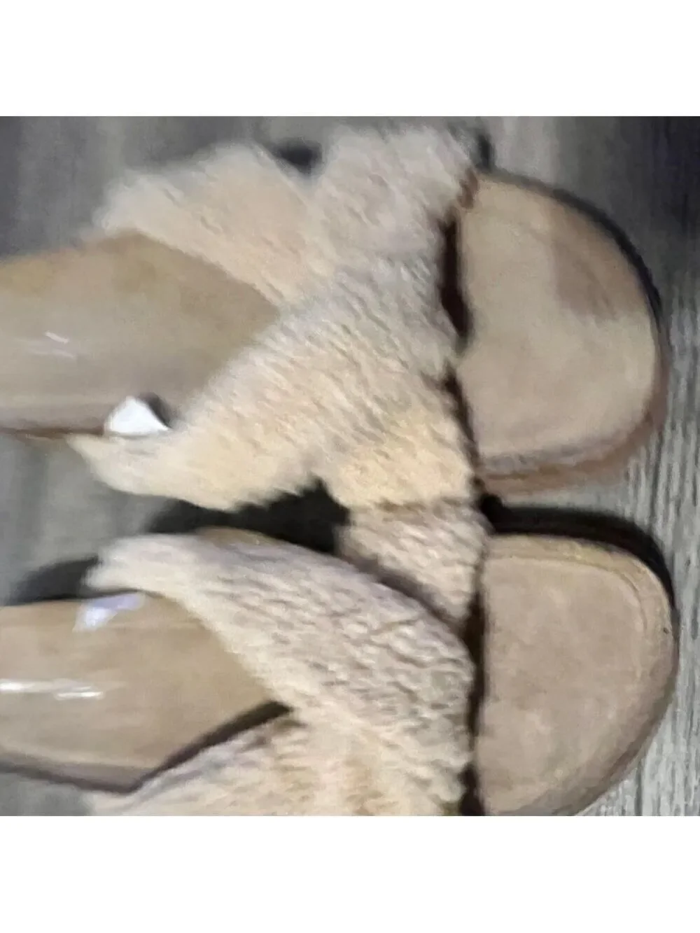 New Treasure & Bond Davina Faux Shearling Slides Size 8